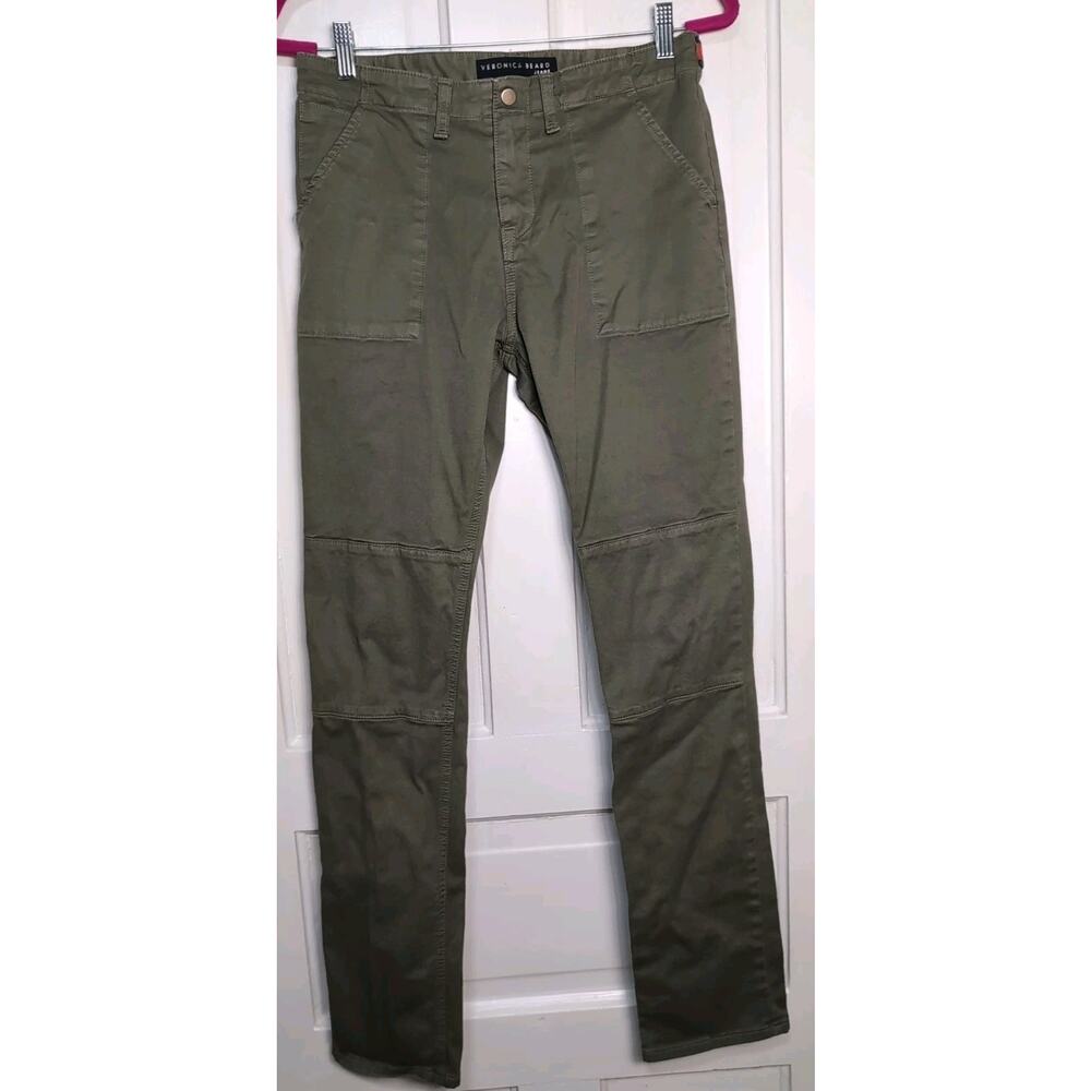 Veronica Beard Adrina 10.75 Skinny Olive Green Jeans Pants Women's Size 27 (1057